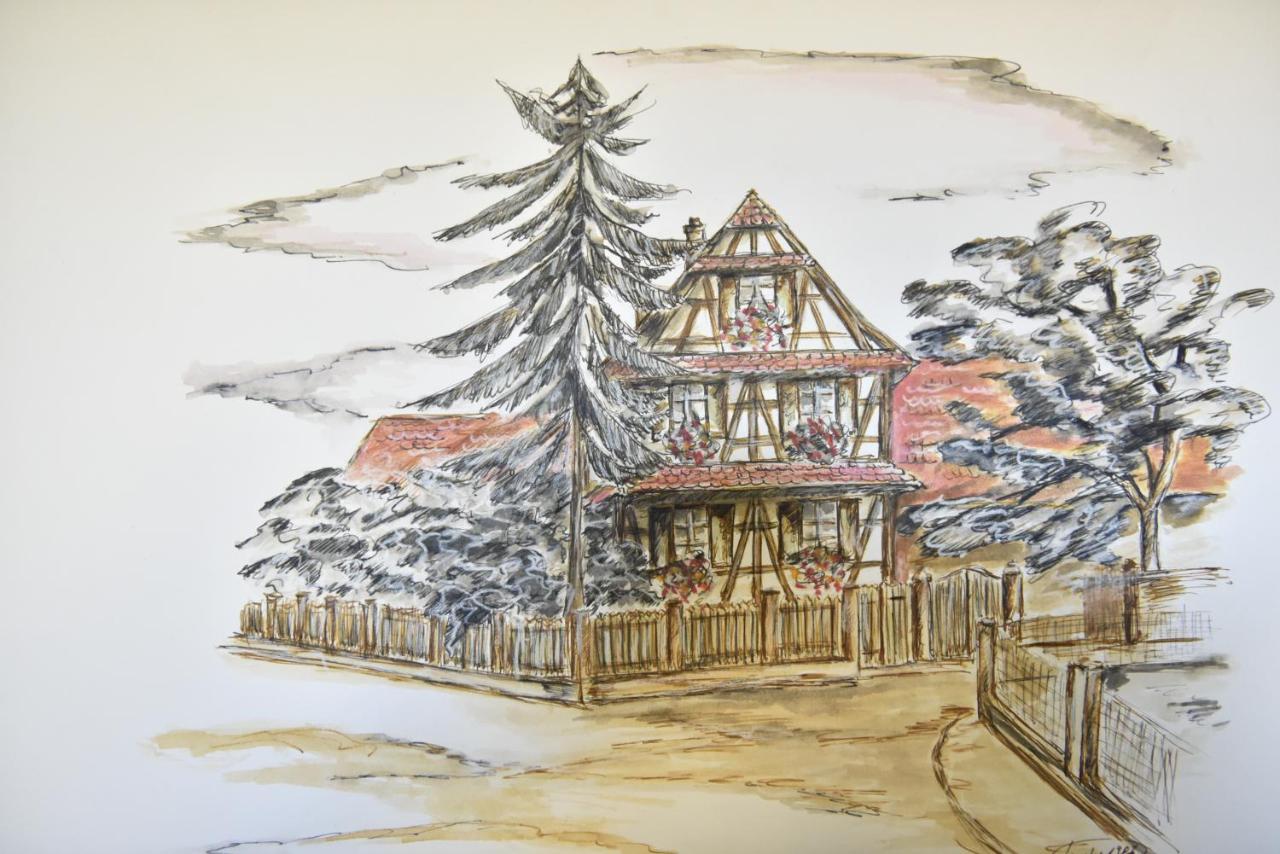 Maison D'Hotes Aux Deux Cigognes Gries Zewnętrze zdjęcie